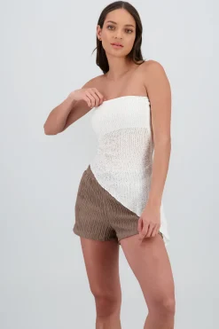 Shasa Asymmetrical Textured Top