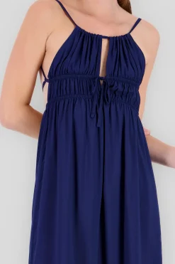 Shasa Backless Midi Dress with Straps