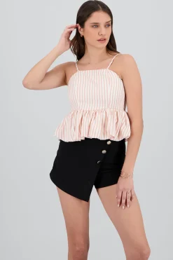 Shasa Balloon Detail Strap Top