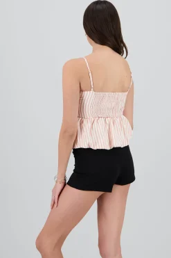 Shasa Balloon Detail Strap Top