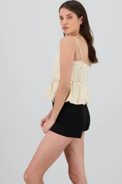 Shasa Balloon Detail Strap Top