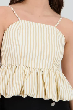 Shasa Balloon Detail Strap Top