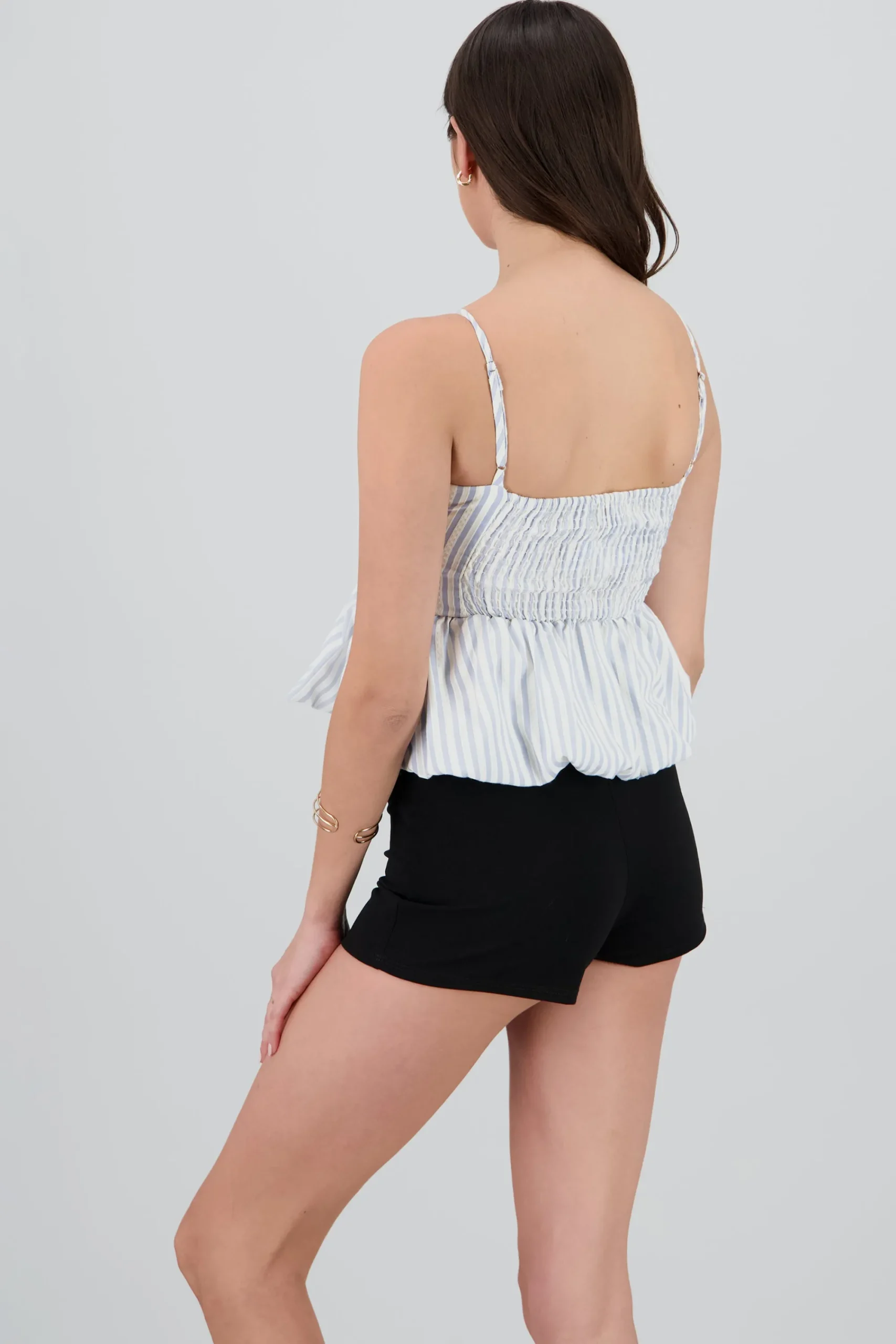 Shasa Balloon Detail Strap Top