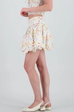 Shasa Balloon Floral Print Skirt