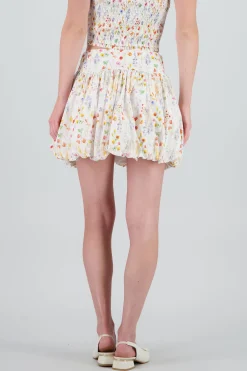 Shasa Balloon Floral Print Skirt
