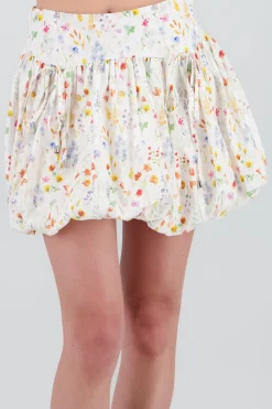 Shasa Balloon Floral Print Skirt