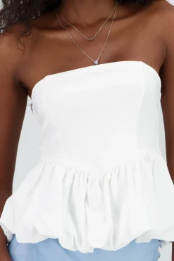 Shasa Balloon Strapless Blouse