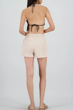 Shasa Bandana Textured Drawstring Shorts
