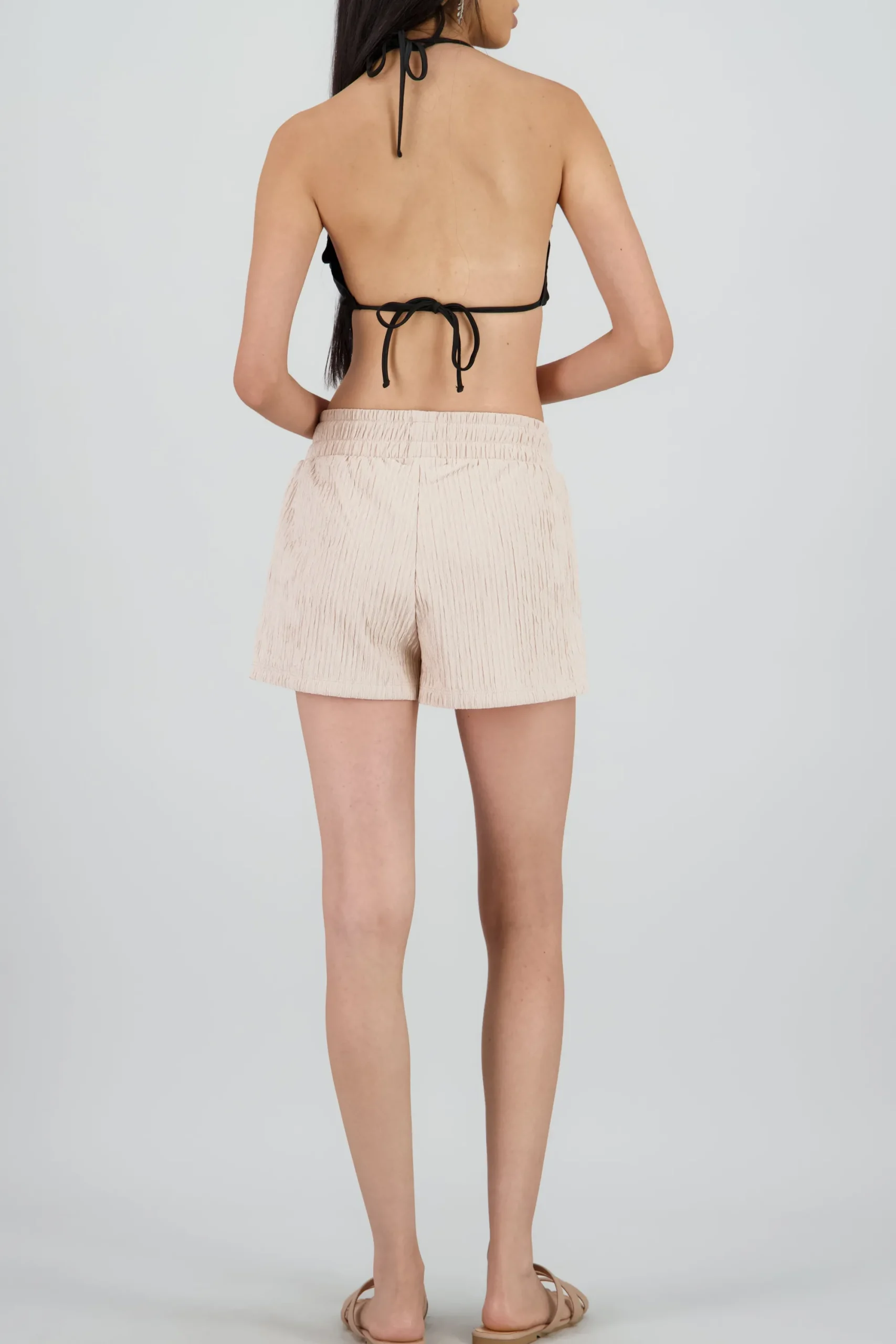 Shasa Bandana Textured Drawstring Shorts
