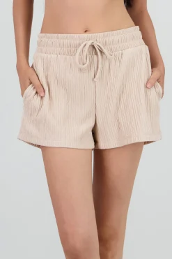 Shasa Bandana Textured Drawstring Shorts
