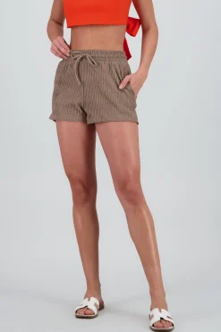 Shasa Bandana Textured Drawstring Shorts