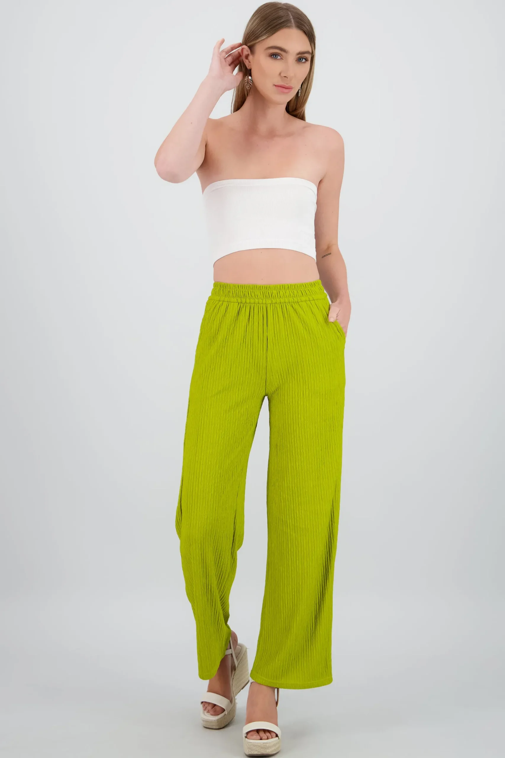 Shasa Bandana Textured Wide Pants