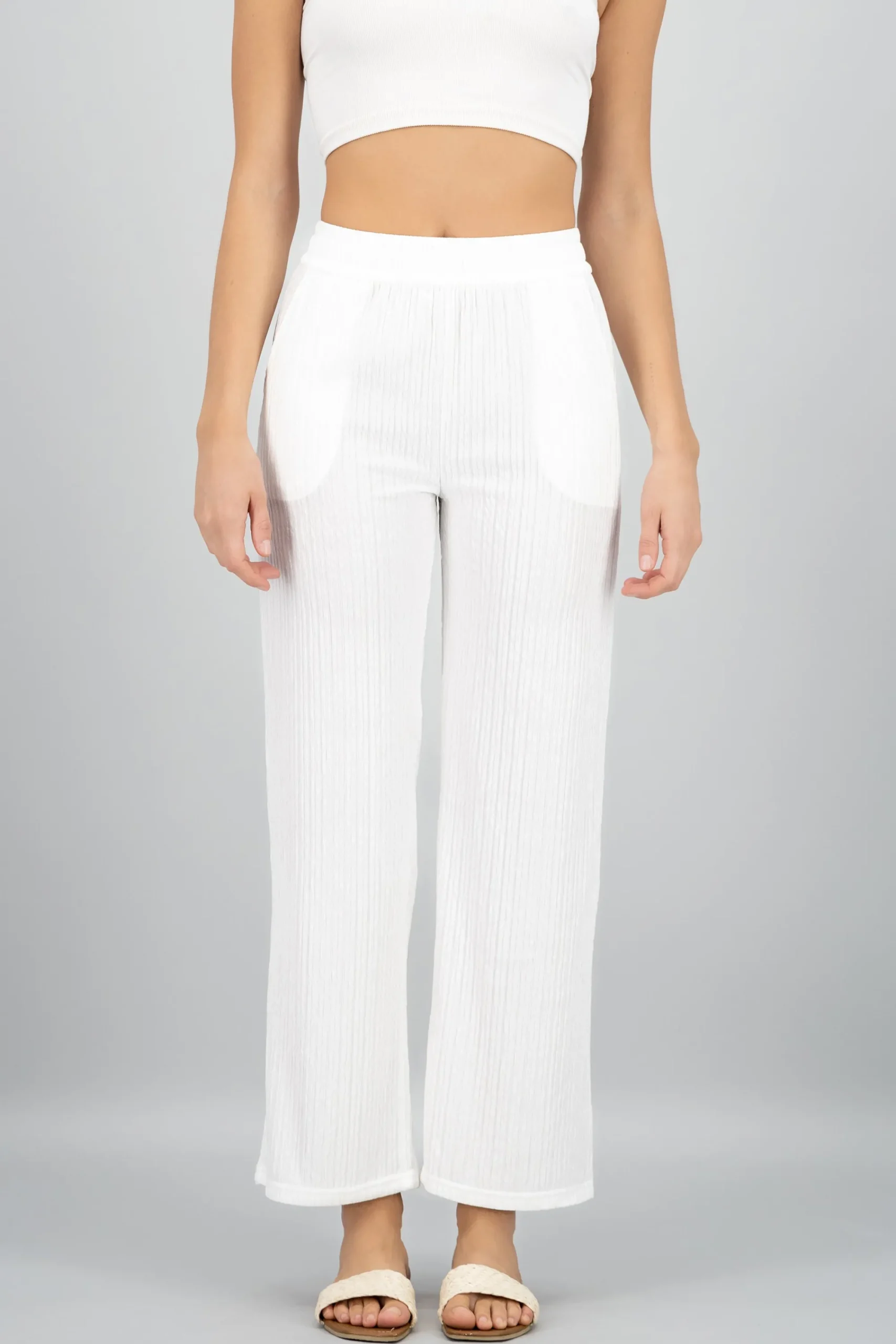 Shasa Bandana Textured Wide Pants