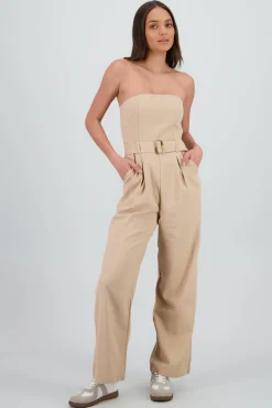 Shasa Bandeau Jumpsuit with Belt