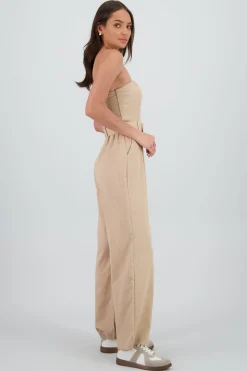 Shasa Bandeau Jumpsuit with Belt