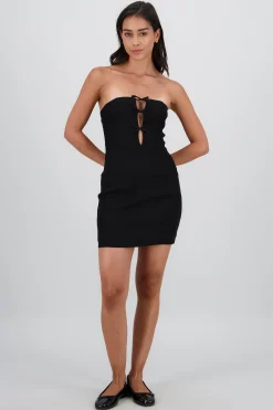 Shasa Bandeau Mini Dress with Bows