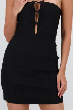 Shasa Bandeau Mini Dress with Bows