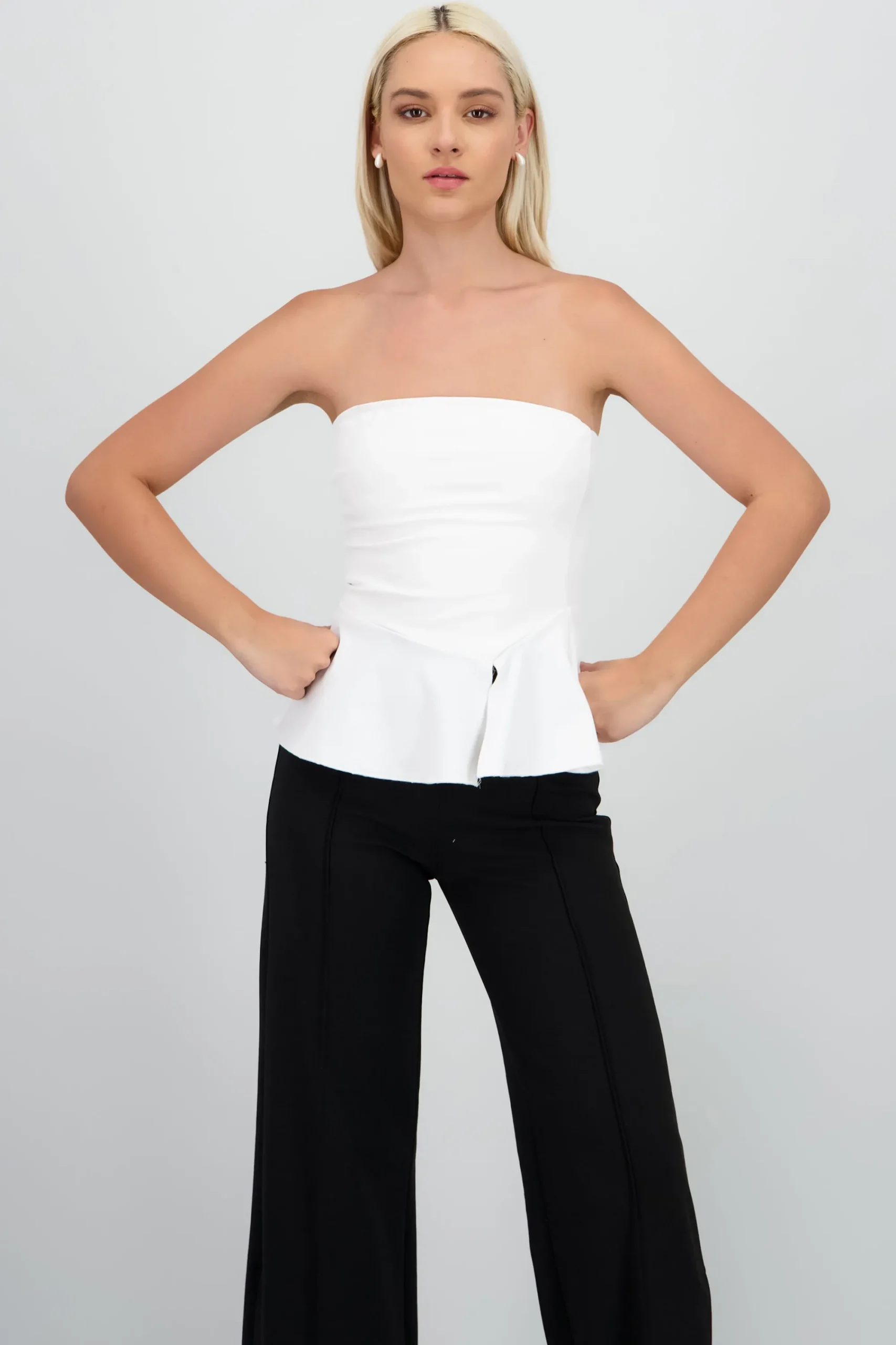 Shasa Bandeau Top with Ruffle