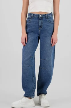 Shasa Barrel Jeans with Double Pleats
