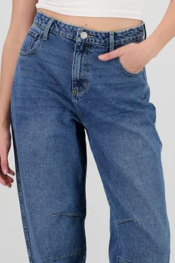 Shasa Barrel Jeans with Double Pleats