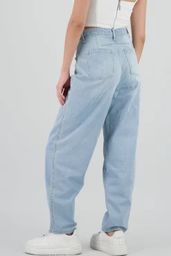 Shasa Barrel Jeans with Double Pleats