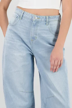 Shasa Barrel Jeans with Double Pleats