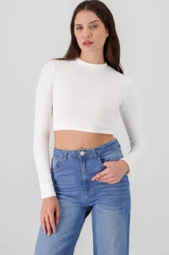 Shasa Basic Ribbed Long Sleeve Top