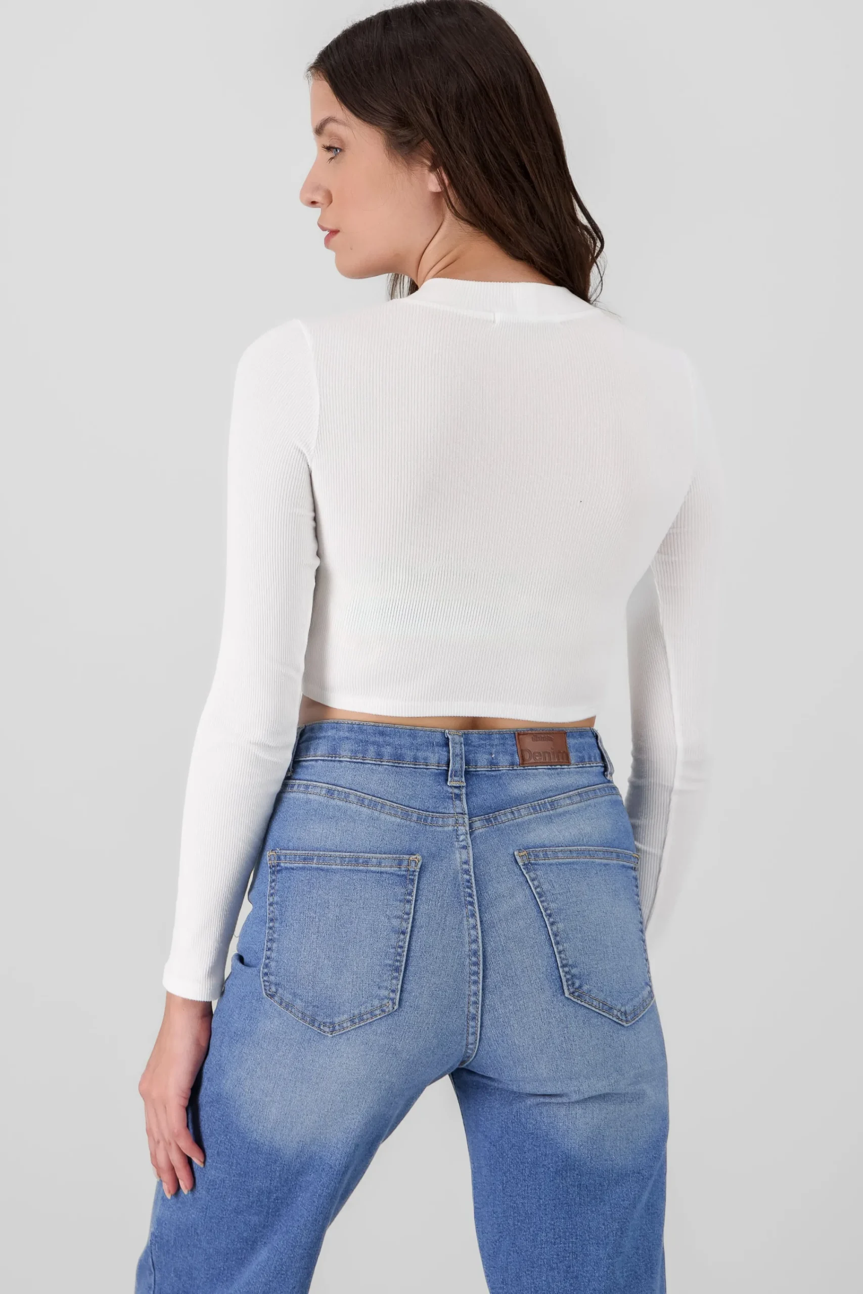 Shasa Basic Ribbed Long Sleeve Top
