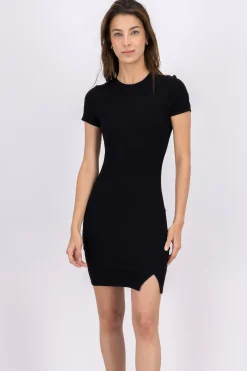 Shasa Basic Side Split Mini Dress