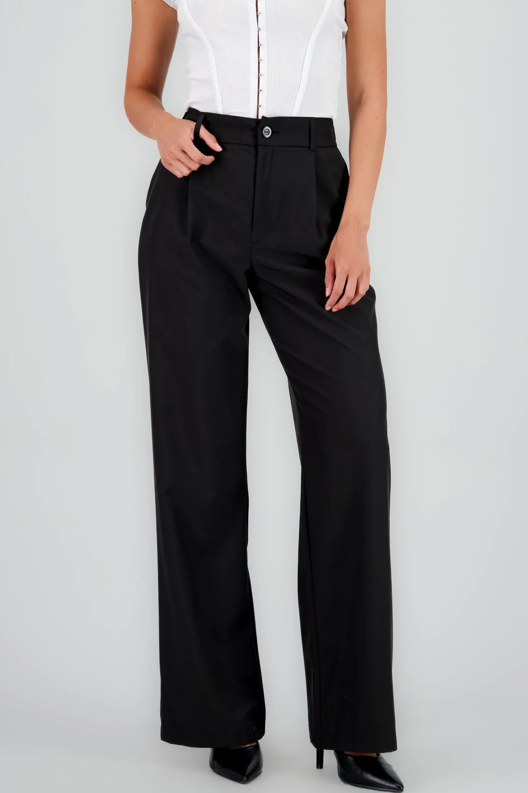 Shasa Basic Straight Leg Trousers