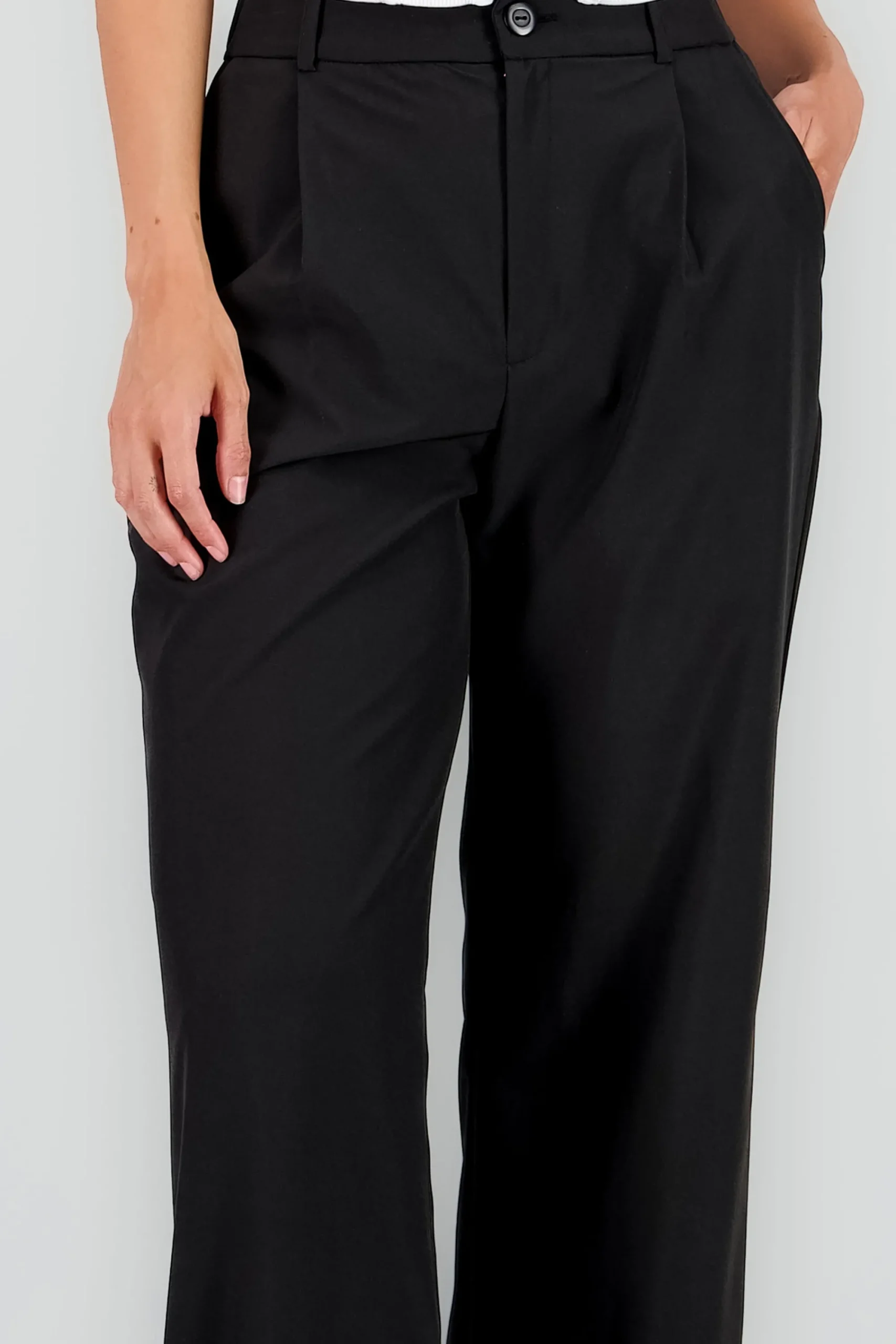 Shasa Basic Straight Leg Trousers