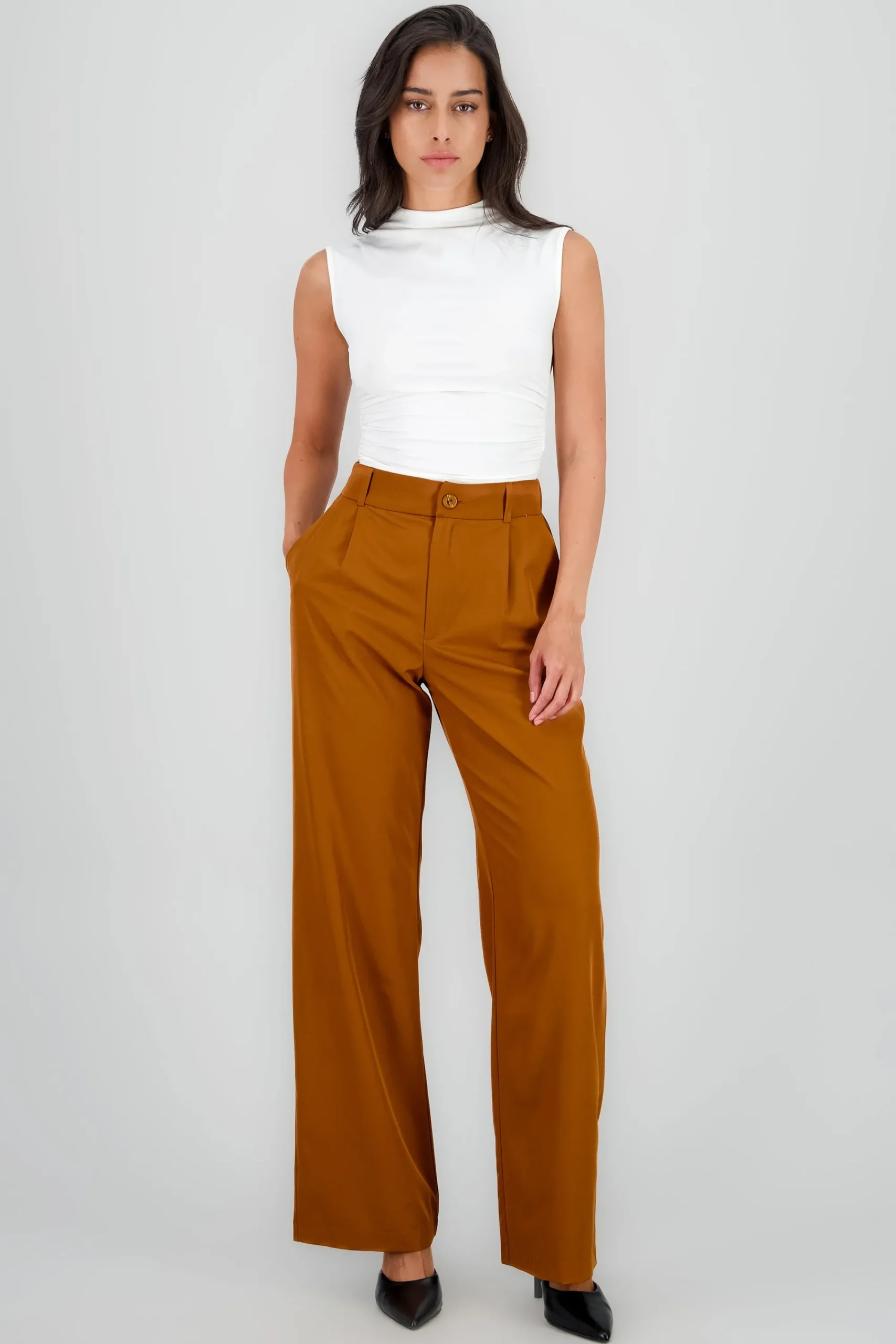 Shasa Basic Straight Leg Trousers