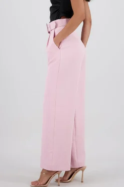 Shasa Basic Wide Leg Dress Pants With Belt