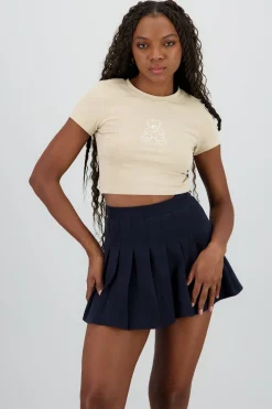 Shasa Bear Printed Crop T-Shirt