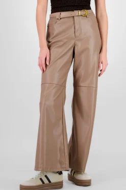 Shasa Belt Detail Straight Pants