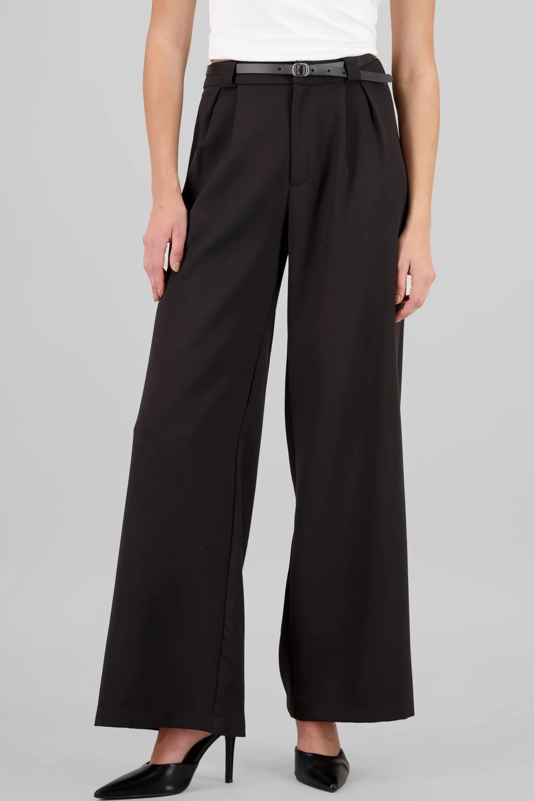 Shasa Belt Detail Tailored Pants