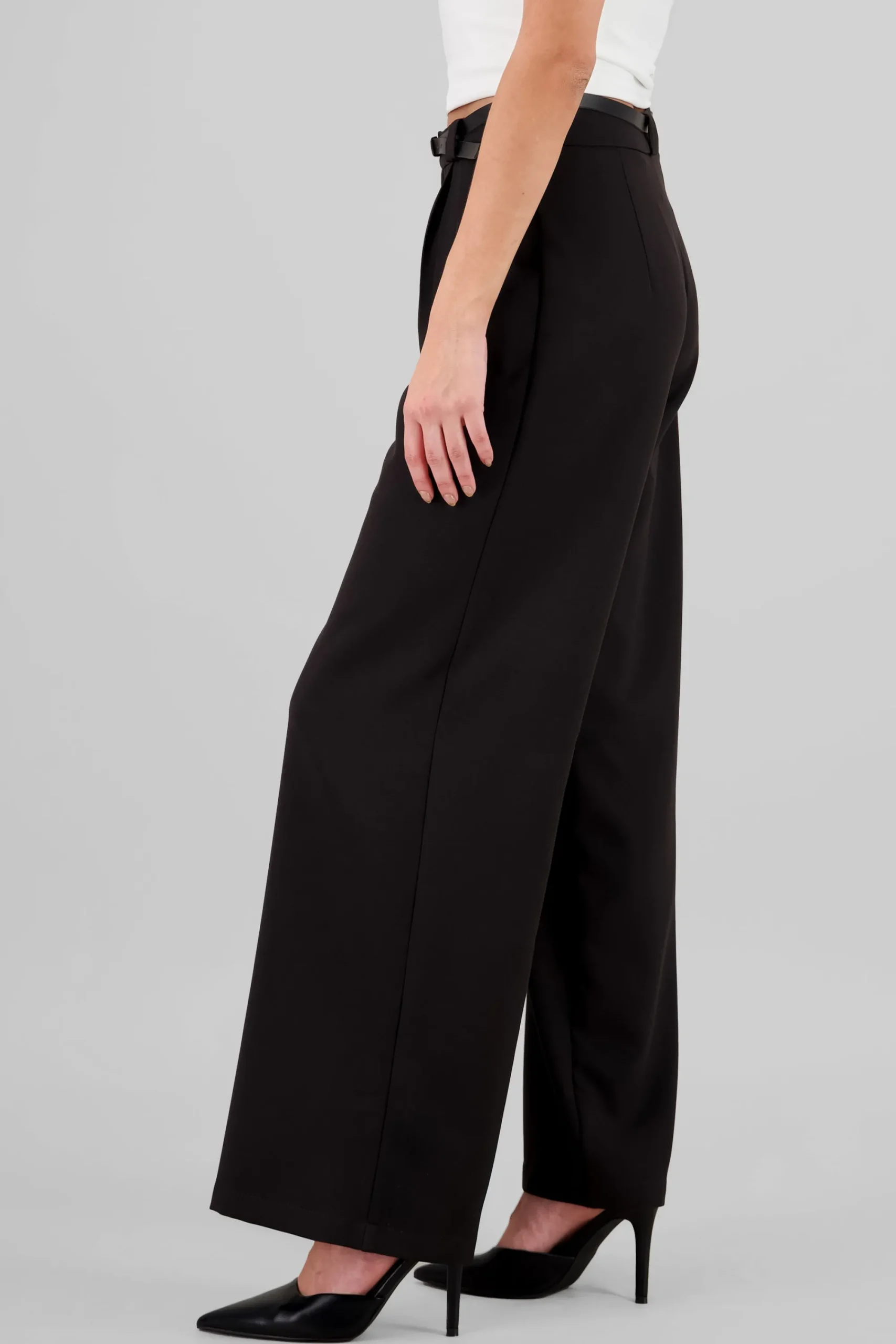 Shasa Belt Detail Tailored Pants
