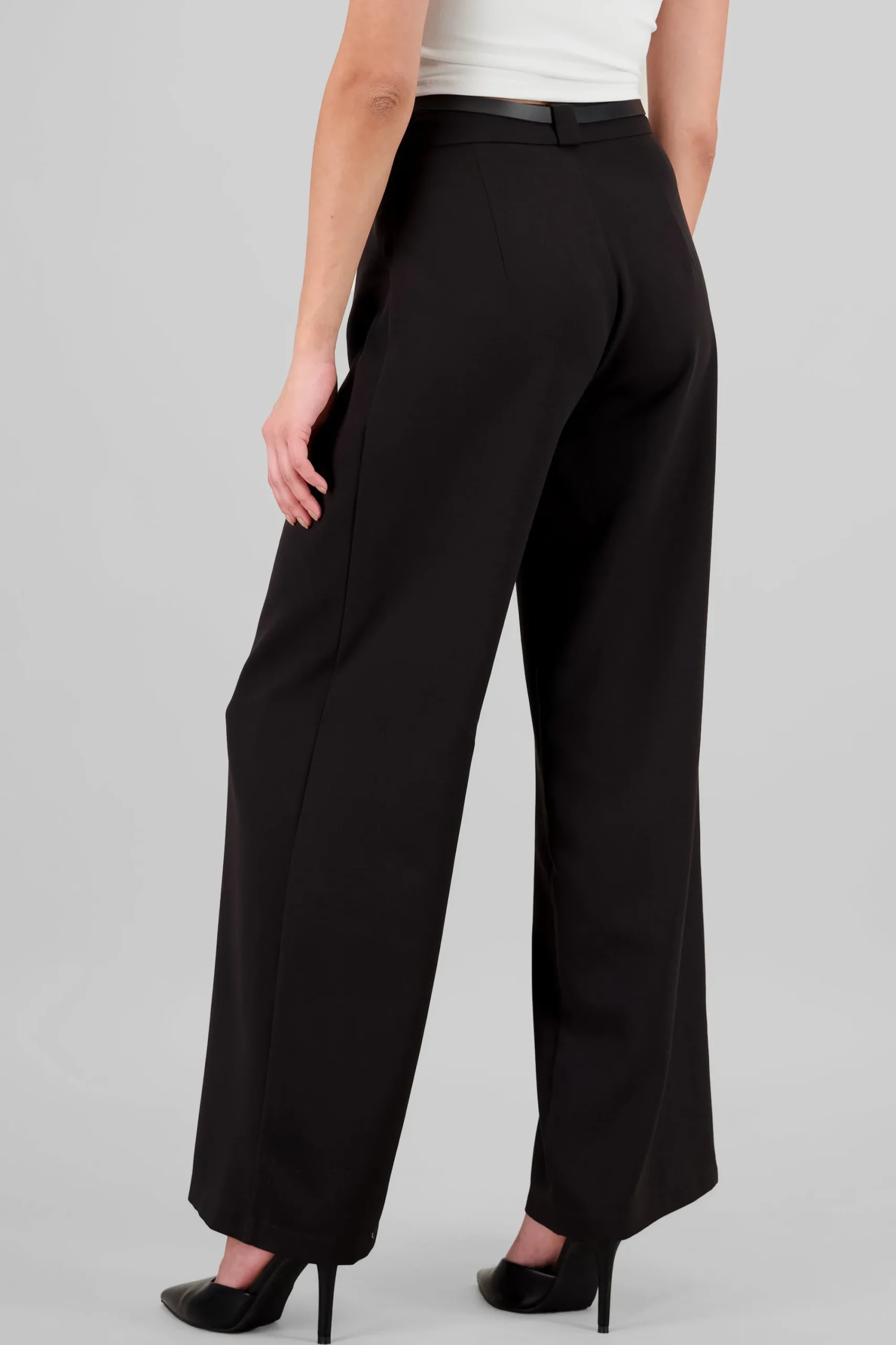 Shasa Belt Detail Tailored Pants