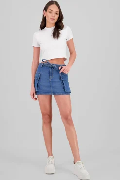 Shasa Belt Mini Cargo Skirt