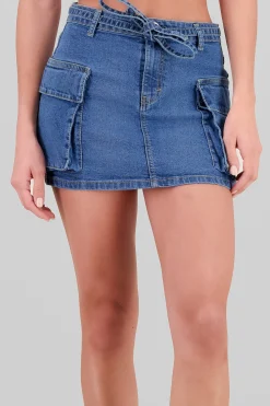 Shasa Belt Mini Cargo Skirt