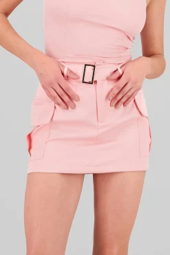 Shasa Belted Cargo Skirt
