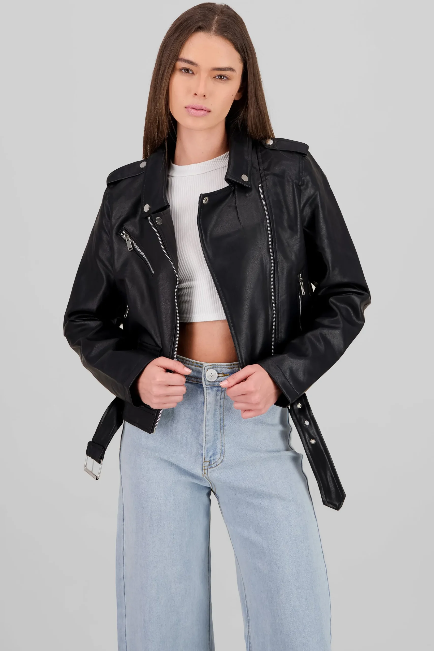 Shasa Biker Jacket with Zipper