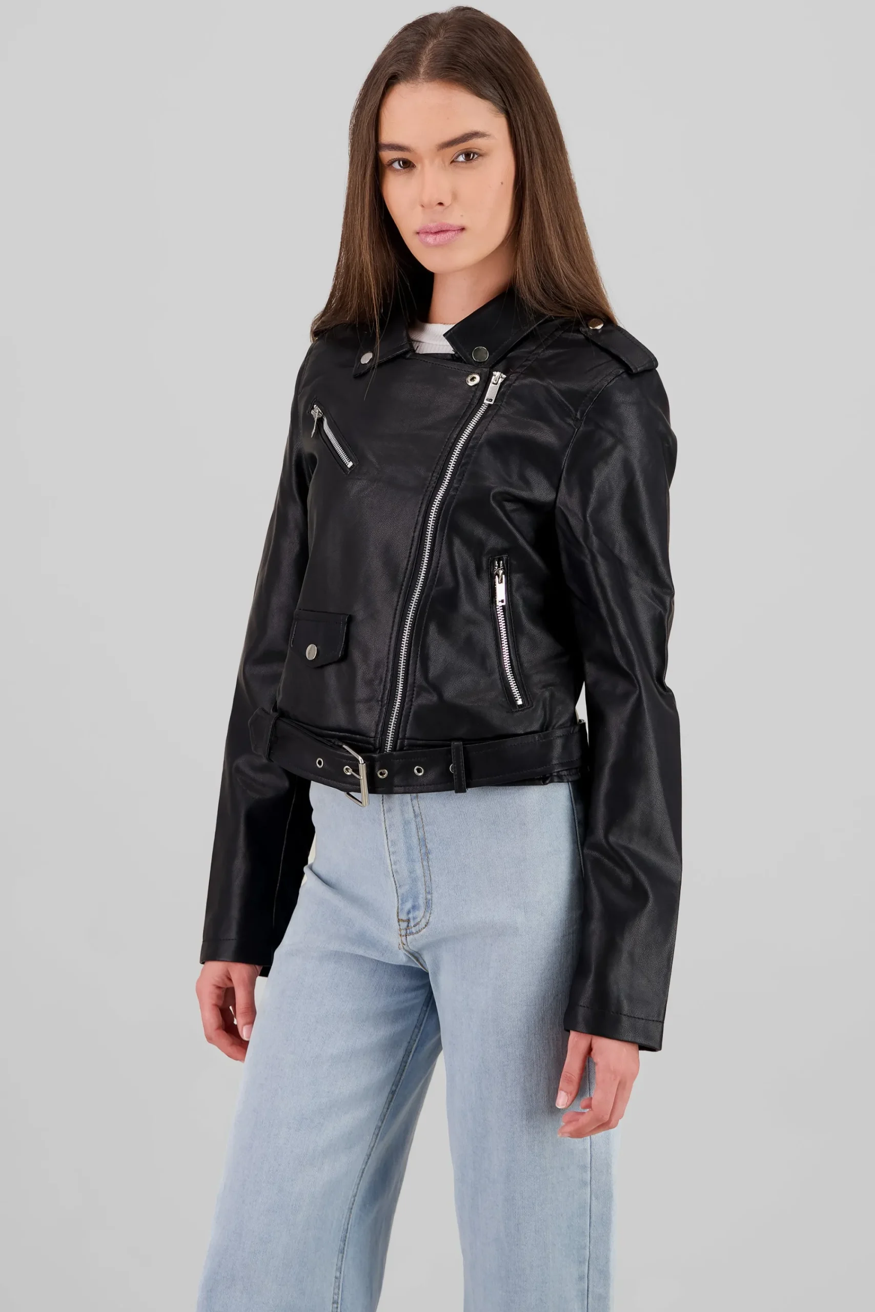 Shasa Biker Jacket with Zipper