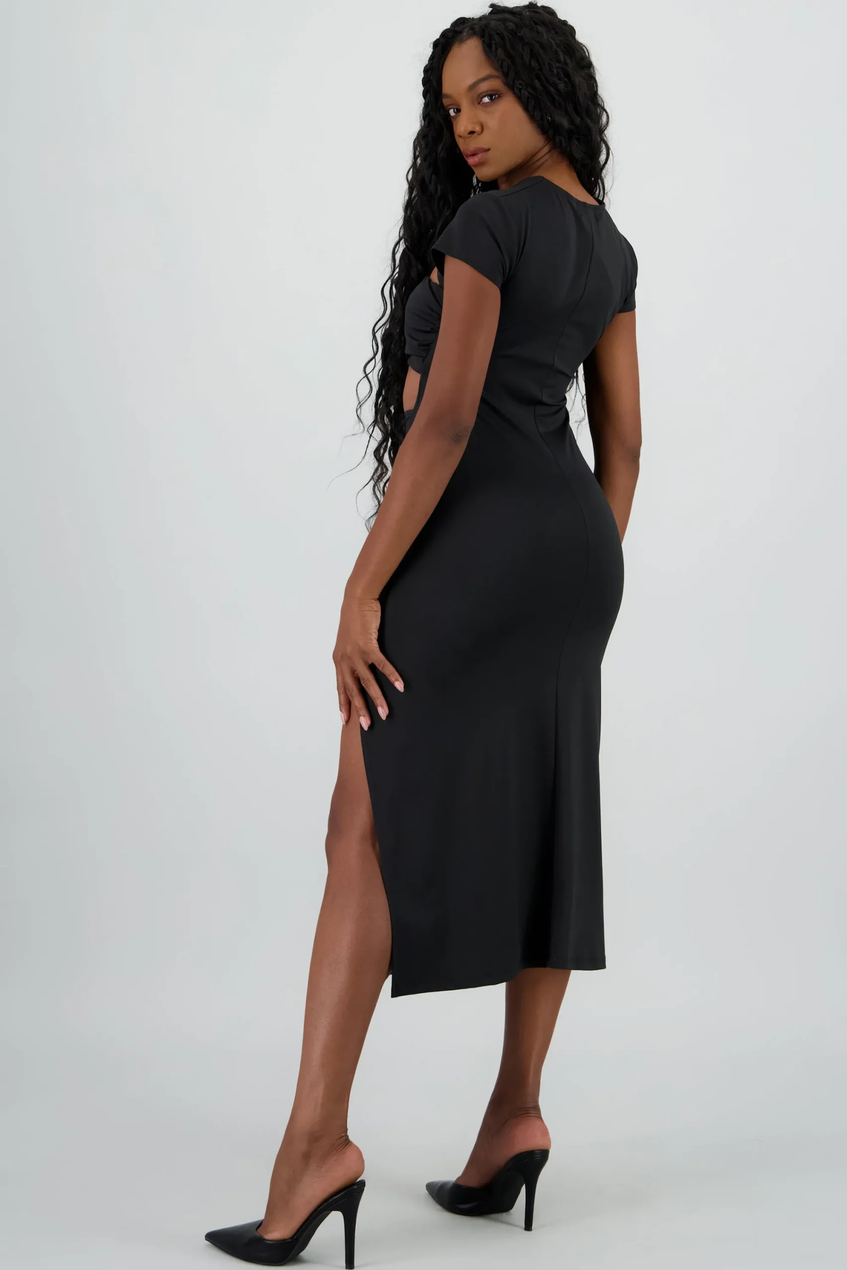 Shasa Bodycon Maxi Dress With Cut outs