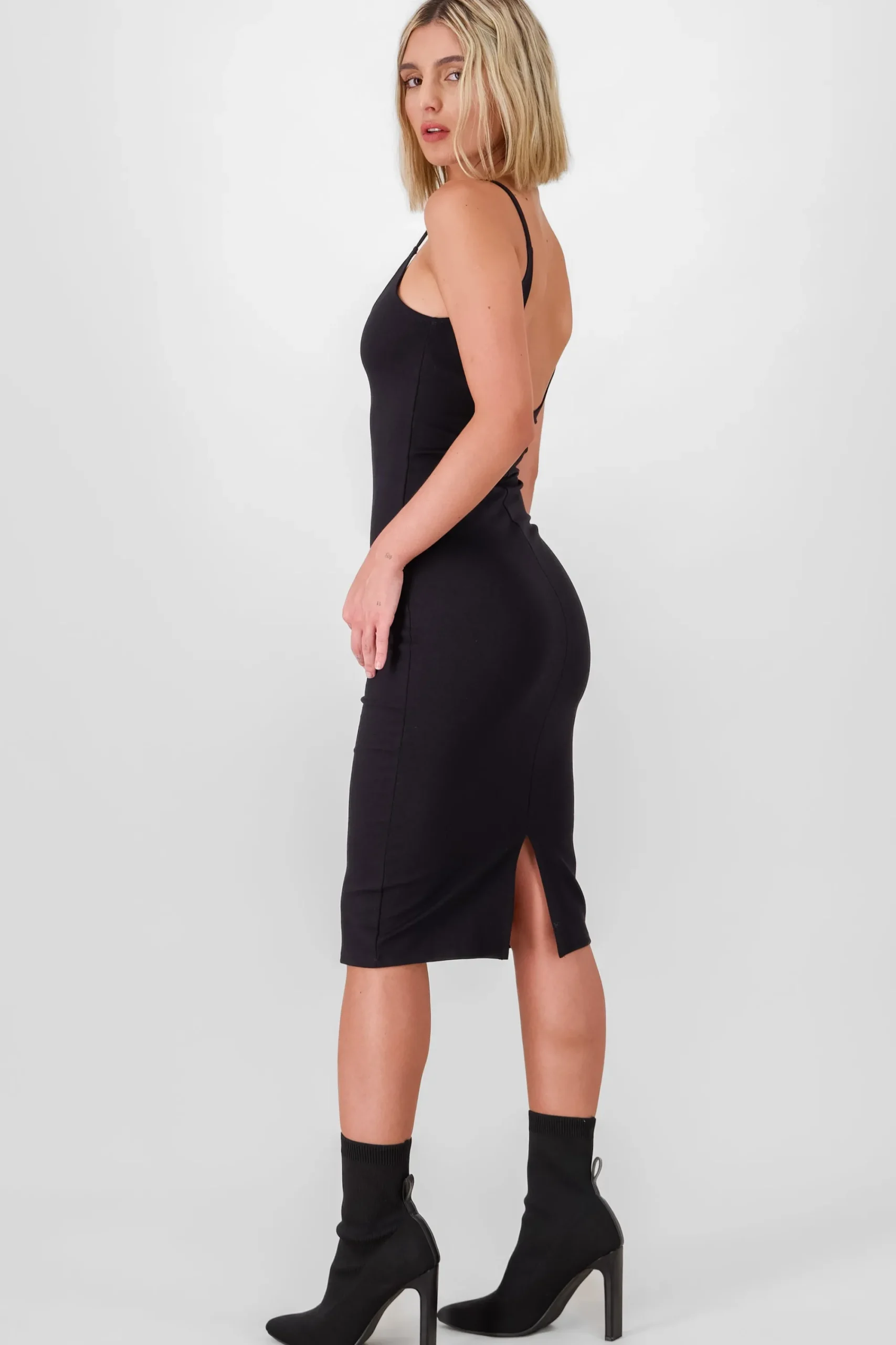 Shasa Bodycon midi dress with back slit