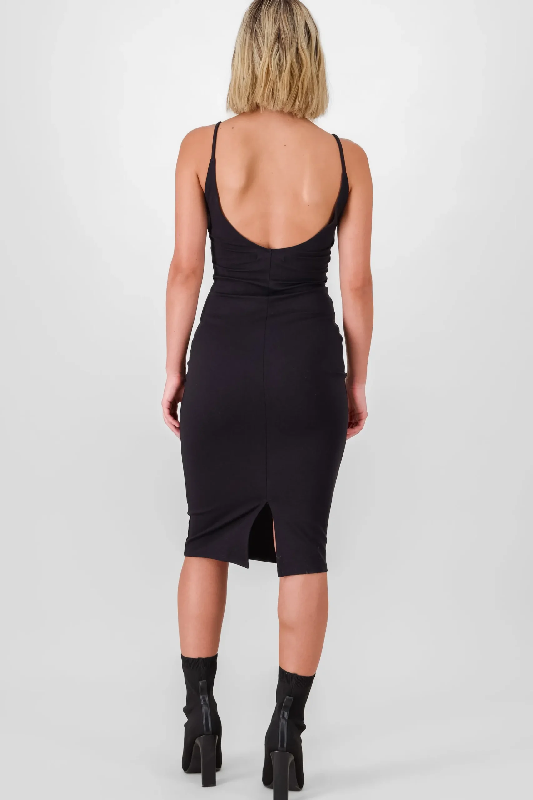 Shasa Bodycon midi dress with back slit