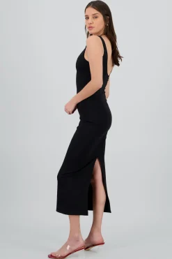 Shasa Bodycon V Neck Maxi Dress