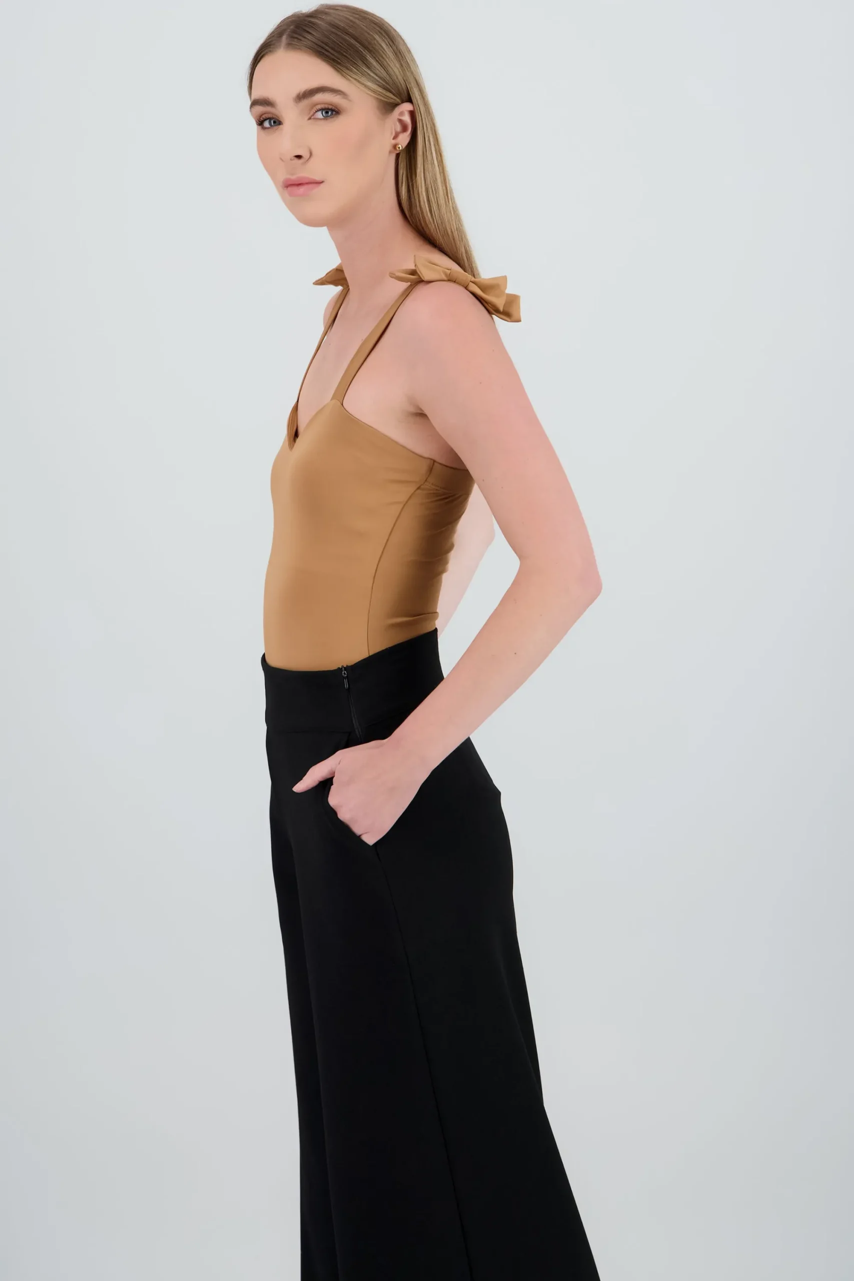 Shasa Bodysuit With Bow Straps
