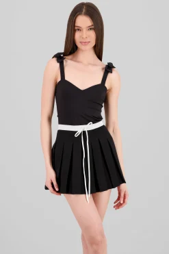 Shasa Bodysuit With Bow Straps