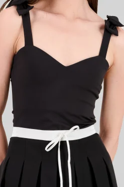 Shasa Bodysuit With Bow Straps